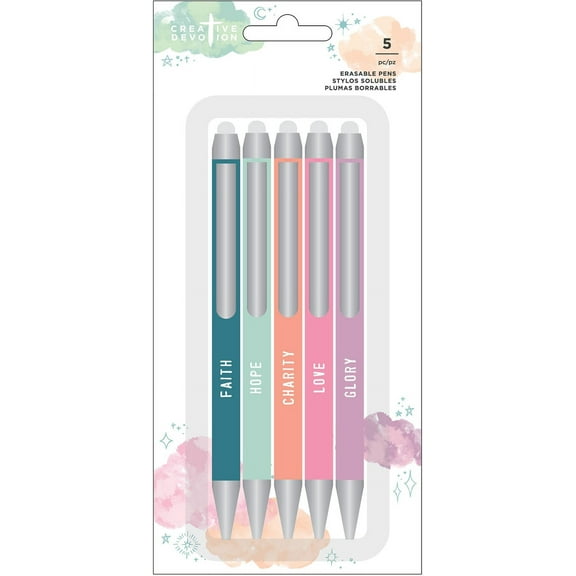 Creative Devotion Draw Near Erasable Fine Point Pens 5/Pkg-Assorted Colors