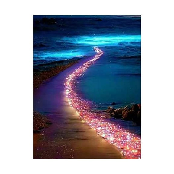 Creative Diamond Art Landscape Kit for Adults, Full Drill DIY Canvas Painting for Relaxation, 12 x 16 Inches