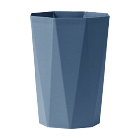 Creative Diamond Shaped Trash Can, Plastic Decorative Garbage Bin for Bathroom Kitchen Living Room, Durable and Lightweight Home Waste Basket,Blue