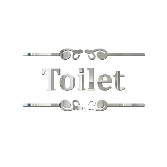 Creative Diy Fashion Personality 3D Wall Stickers Toilet Bathroom Tips Stickers KB406