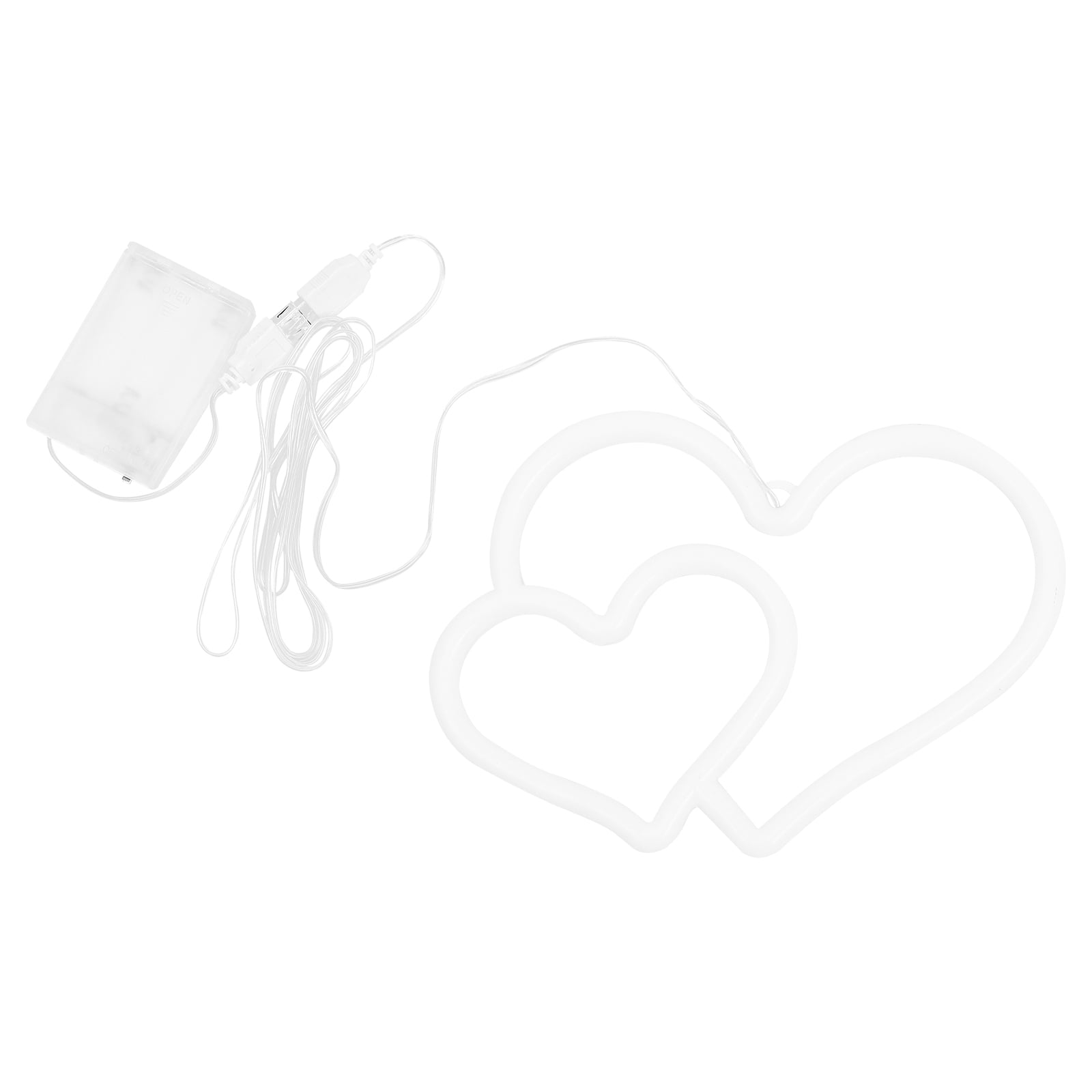 Creative Double Heart Neon Sign LED Modeling Light Night Light without