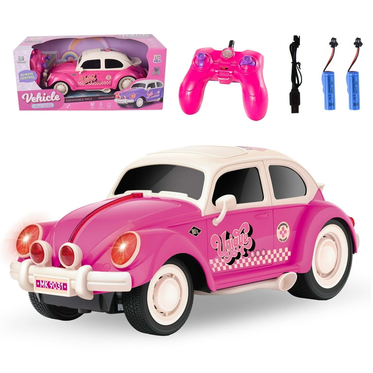 Creative Double Star Pink Remote Control Car for Girls, Pink