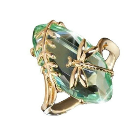 Creative Dragonfly Kiss Ring – Fashionable Statement Finger Ring for Women