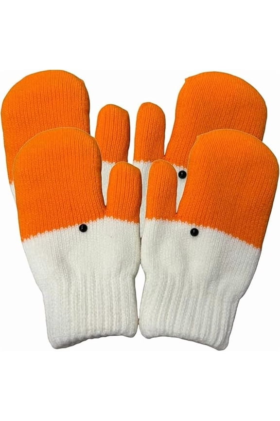 Creative Duck-Head Knitted Gloves, Silly Goose Cute Winter Gloves, Warm & Soft Knit Mittens for Cold Days(2 PCS)