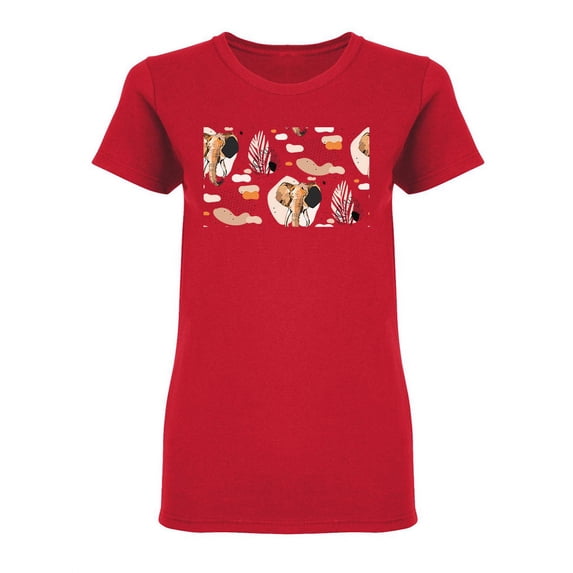 Creative Elephant Collage Shaped T-Shirt Women -Image by Shutterstock, Female Small