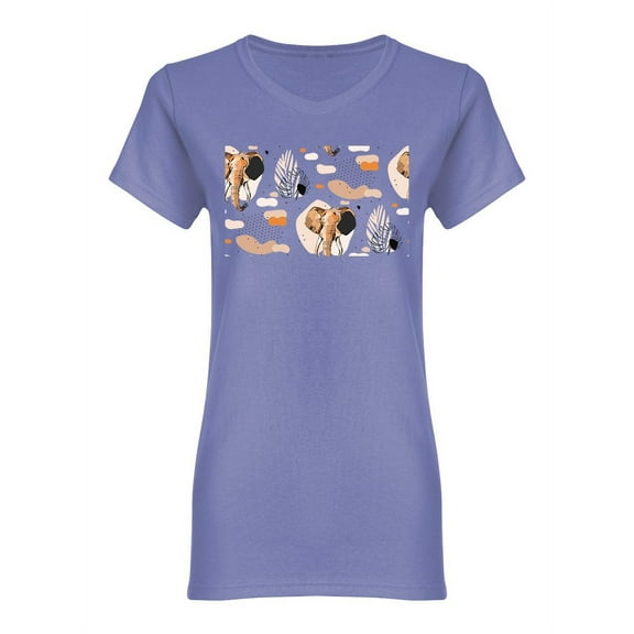 Creative Elephant Collage Shaped T-Shirt Women -Image by Shutterstock, Female XX-Large