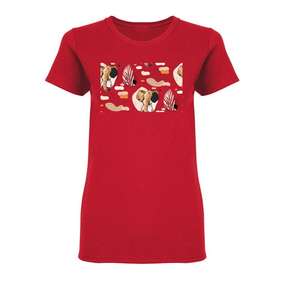 Creative Elephant Collage Shaped T-Shirt Women -Image by Shutterstock, Female x-Large