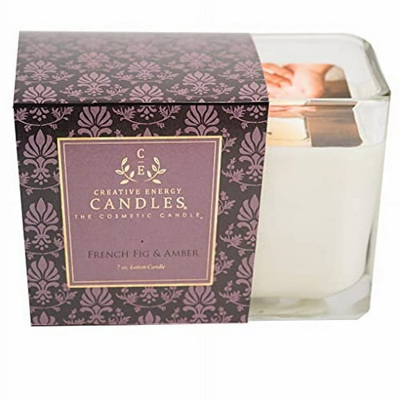 Creative Energy Candle - 2-in-1 Soy Lotion Candle (French Fig and Amber)