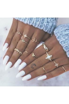Creative Exaggerated Snake-shaped Joint Ring Combination