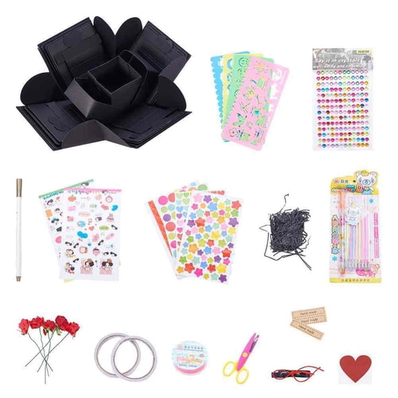 Creative Explosion Gift Box Love Memory DIY Photo Album Scrapbook with DIY Tool Accessaries for Christmas Birthday Anniversary Day Wedding