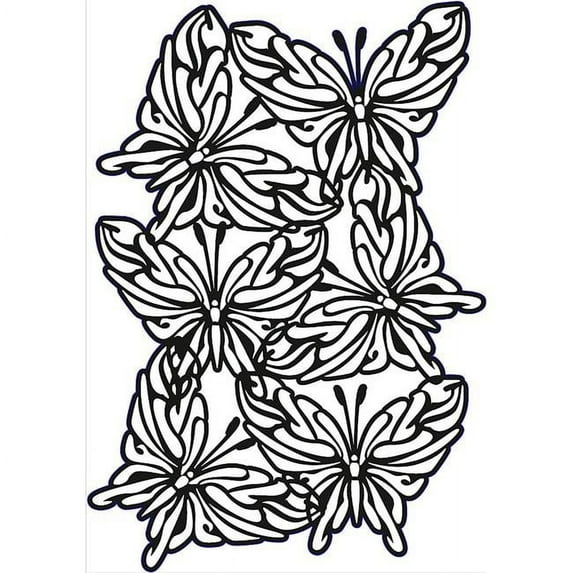 Creative Expressions A5 Stencil By Lisa Horton-Delicate Butterflies