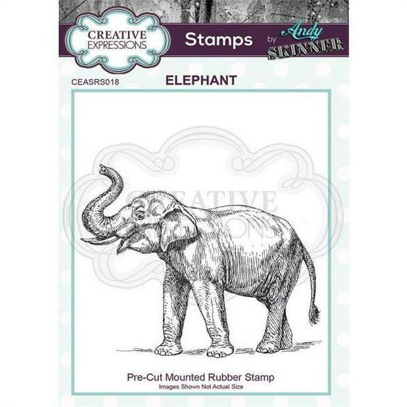 Creative Expressions CEASR018 Rubber Stamp by Andy Skinner-Elephant - Pack of 2