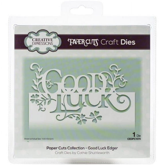 Creative Expressions CEDPC070 Paper Cuts Edger Craft Dies - Good Luck