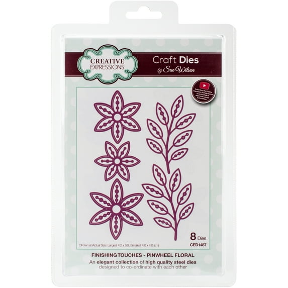 Creative Expressions Craft Dies By Sue Wilson-Finishing Touches-Pinwheel Floral