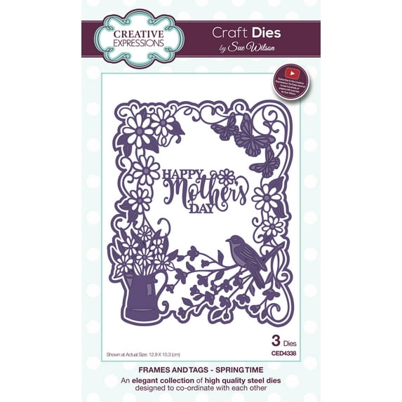 Creative Expressions Craft Dies By Sue Wilson-Frames & Tags-Springtime
