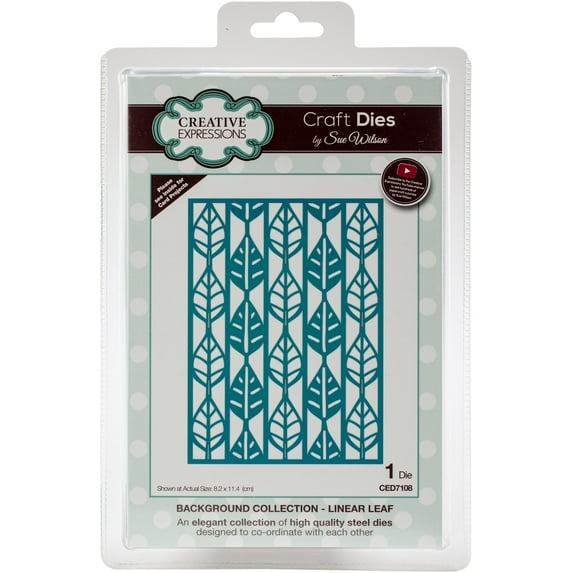 Creative Expressions Craft Dies By Sue Wilson-Linear Leaf Background