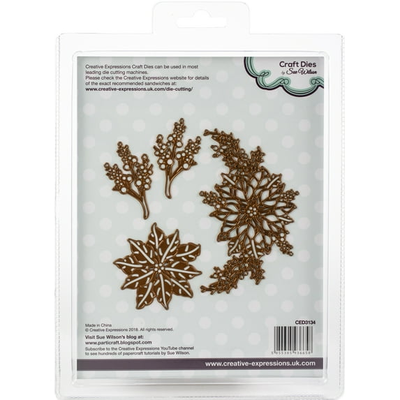Creative Expressions Festive Craft Dies By Sue Wilson-Poinsettia Garland