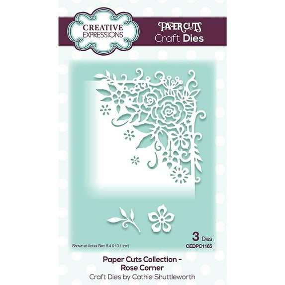 Creative Expressions Paper Cuts Corner Rose Craft Die