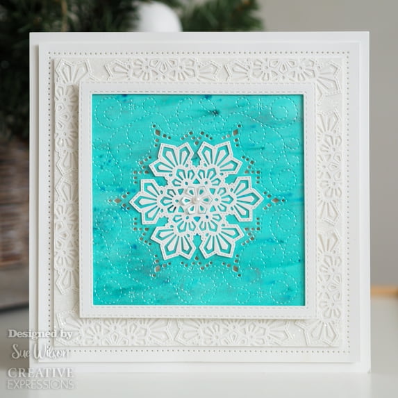 Creative Expressions Sue Wilson Layered Snowflake Background Craft Die