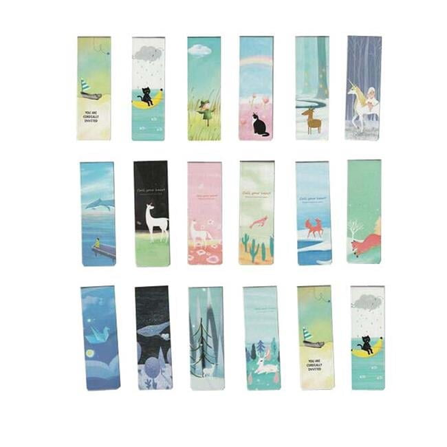 Creative Exquisite Animals Under The Stars Magnetic Bookmarks Gift, Set of 18