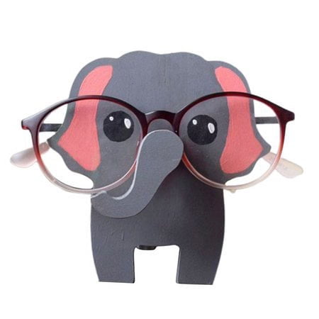 Creative Eyeglasses Holder Eyes Glasses Animal Sunglasses Wooden Stand(Eyeglasses Not Included)