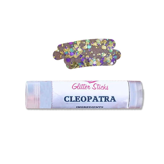 Creative Faces  Chunky Glitter Stick - Cleopatra , Easy To Apply, Cosmetic Grade Polyester Glitter (3.5 gm/4.5 ml), Great to Sparkle up your Face, Body, Hair and Face Paint Designs