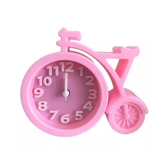 Creative Fashion Bicycle Shape Alarm Clock Silent Alarm Clock Bedside Wake Up Alarm Clock Candy Color Creative Students