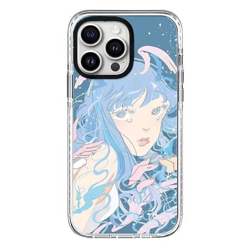 Creative Fashion Girl 2.0 Acrylic White Border Phone Case Cover for