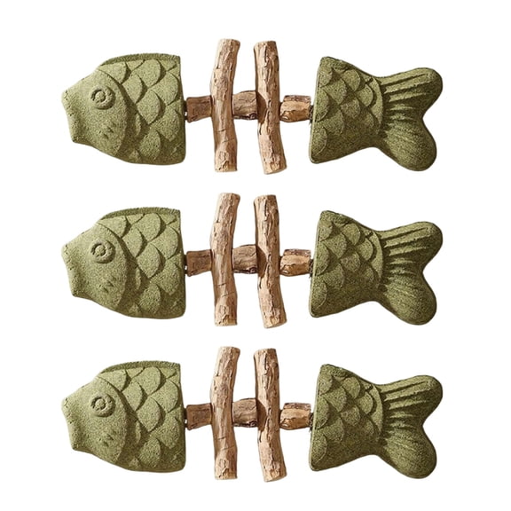 Creative Fish Bone Cat Toy, Fishbone Catnip & Silvervine for Cats, Chew Stick Toy for Cats Teeth Cleaning, Natural Fishbone Cats Dental Toy, Give Your cat The Ultimate chew Toy That Combines Fun