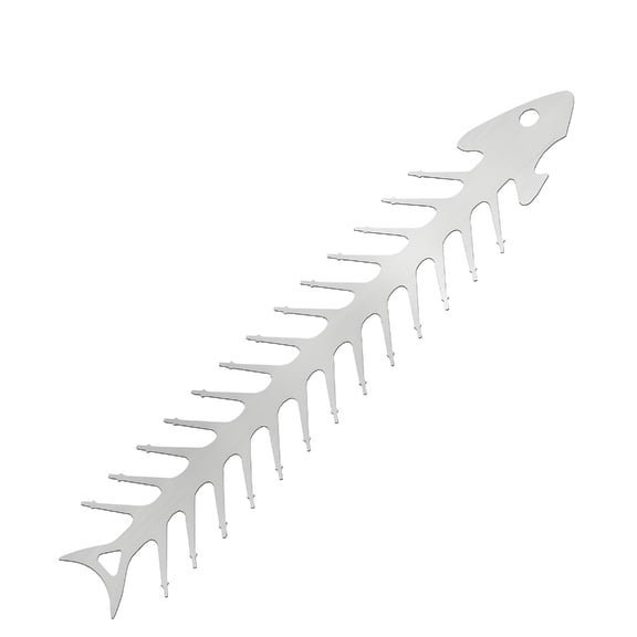 Creative Fish Bone Shaped Skewer Rustproof Stainless Outdoor Cooking BBQ Utensil Skewer For Outdoor Camping Picnics