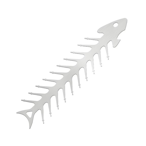 Creative Fish Bone Shaped Skewer Rustproof Stainless Outdoor Cooking BBQ Utensil Skewer For Outdoor Camping Picnics