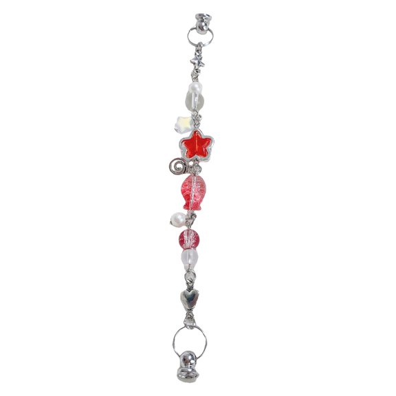 Creative Five Point Star Phone Charm Mobile Lanyard Handmade Beaded Keyring Versatile Fashion Jewelry Accessory