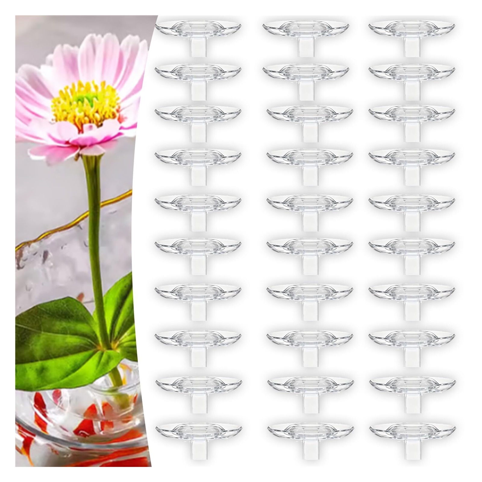 Creative Floating Floral Arrangement Holder, Wind-Driven Floating Flower Holder, Clear Acrylic  +