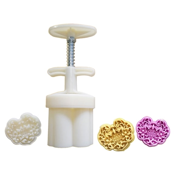 Creative Flower Mold MidAutumn Festival Add Fun Festival Atmospheres Hand Press Mold Traditional Stamp