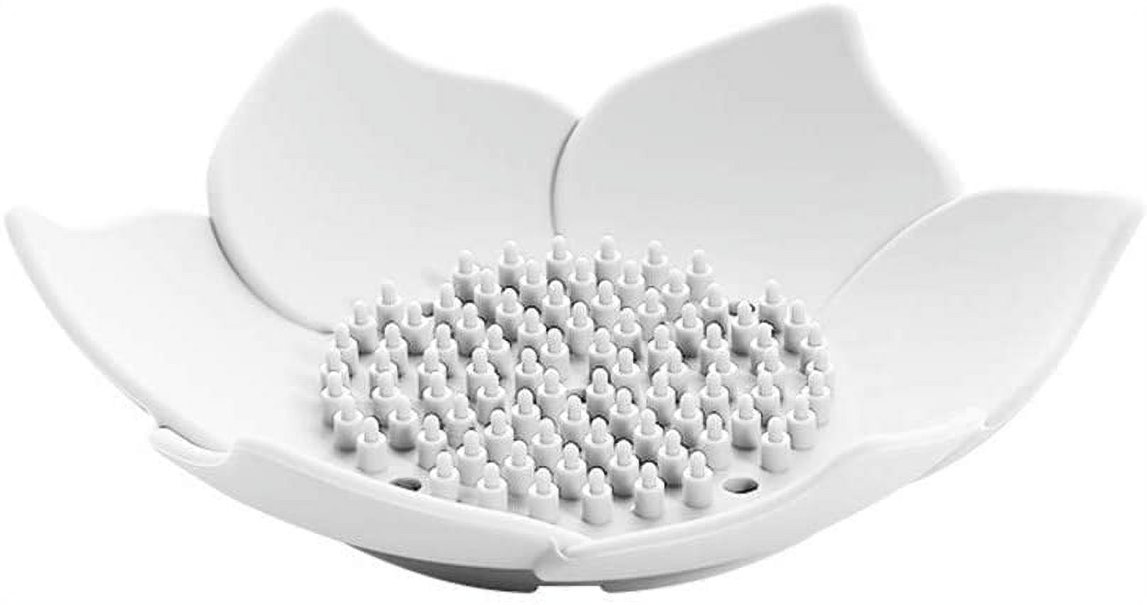 Creative Flower Shaped Silicone Soap Dish For Bathroom, Suction Cup