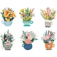 thumbnail image 1 of Creative Flowers Wall Sticker Flower Stickers Flower Cup Mugs Wall Stickers Creativity Wall Decal for Wall, 1 of 9