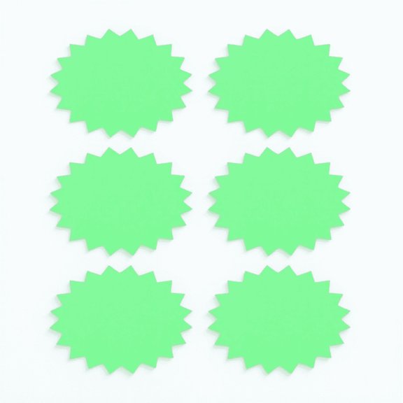 Creative Fluorescent Paper Price Tags in Explosion Shape for Shop Goods Pricing