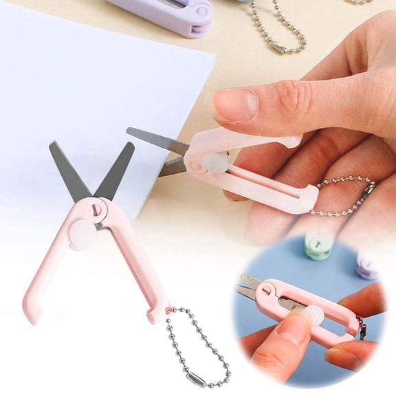Creative Foldable Mini Scissors - Multifunctional, Lock Mechanism, Cute Design, Durable