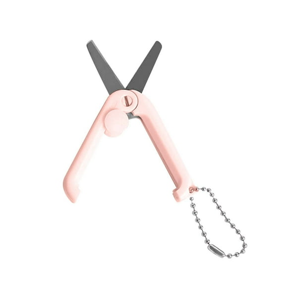 Creative Foldable Mini Scissors Multifunctional Lock Mechanism Cute Design