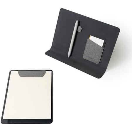 Creative Folio Lite 2.0 with Stand, Business Portfolio Resume, 3-in-1 Padfolio with Magnetic Accessories, Work as Notebook Cover, Clipboard, Organizing Board for Home and Office (Gray, A5)