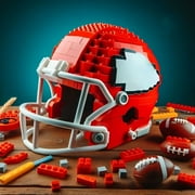Creative Football Team Helmet Building Block Set For Fans, Novelty Building Blocks Collectibles for Football Lovers