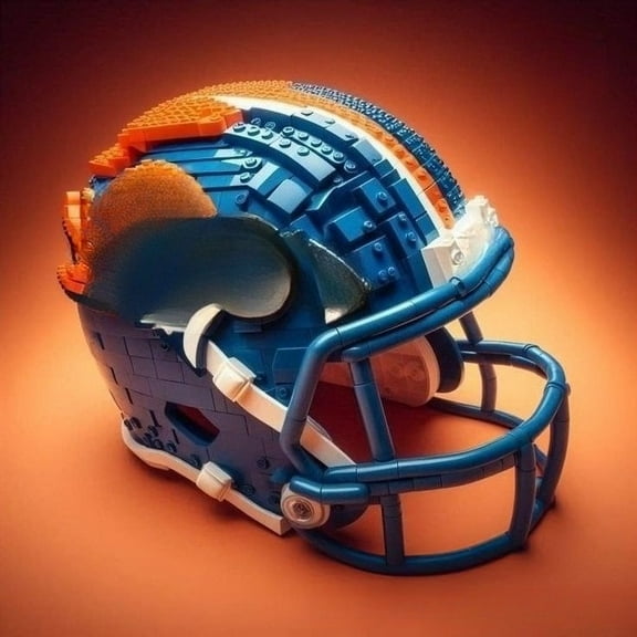 Creative Football Team Helmet Building Block Set For Fans, Novelty Building Blocks Collectibles for Football Lovers