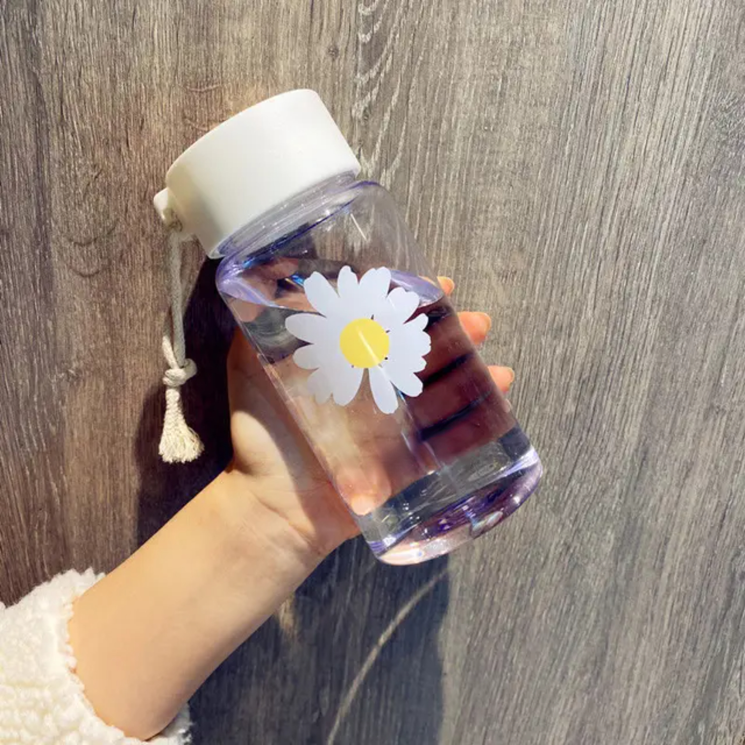 Creative Frosted Transparent Plastic Water Bottle for Girls Kawaii