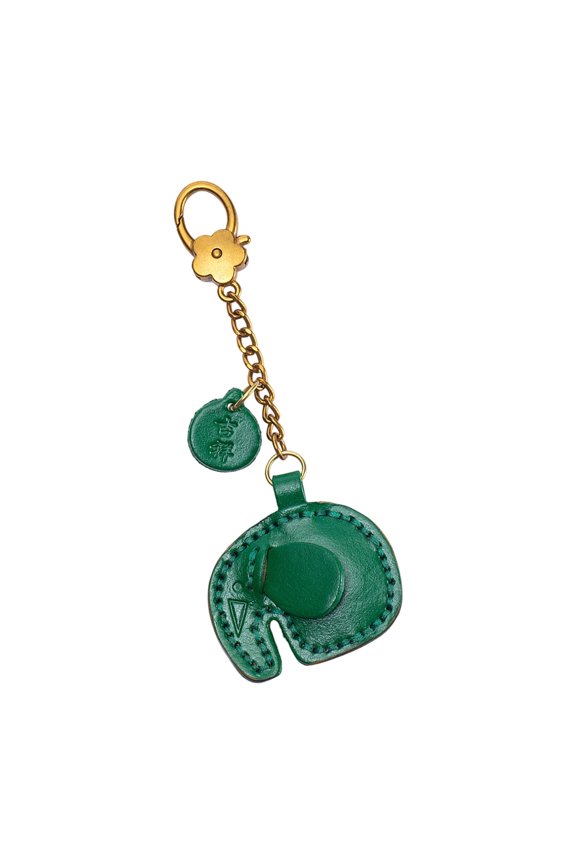 Creative Fruit Shaped Elephant PU Leather Keychain with Sturdy Metal Clasp for Keys and Decoration