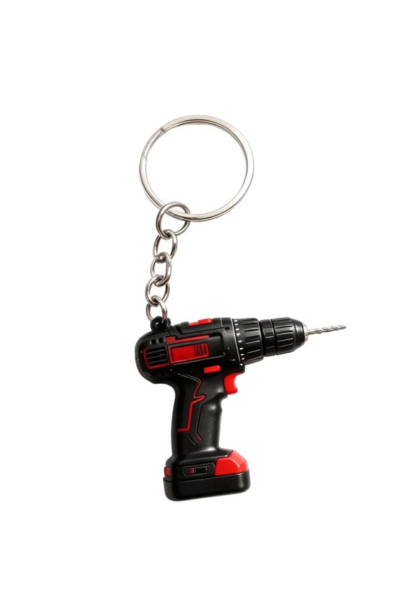 Creative Fun Small Electric Drill Keychain Decorative Accessory for Bag Phone Desk Gift Industrial Styles