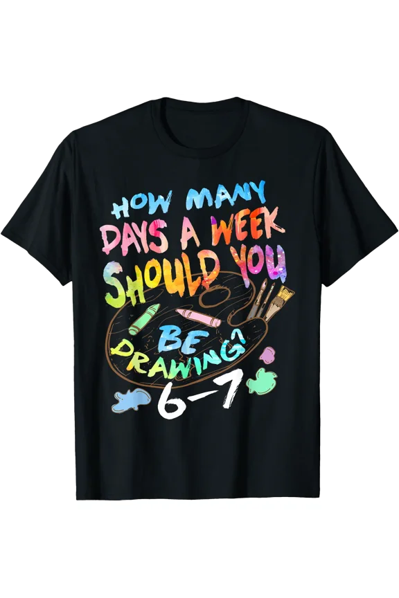 Creative Funny Drawing Artist T-Shirt for Art Lovers Promoting Imagination and Fun