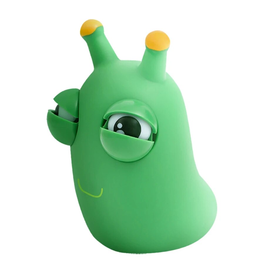 Creative Funny Eyeball Burst Squeeze Toy Green Eye Caterpillar Pinch Toys Adult Kids Stress