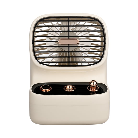 Creative Game Console Mini Desk Fan, Portable USB Rechargeable Spray Fan, 3 Speed Small Personal Humidifier Fan, 2000mAh for Home Office, 4.88x6.14x6.3 inches