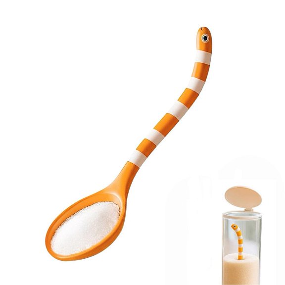 Creative Garden Eel Spoon, Handmade Sugar Jar Spoon,Cute Ocean-Themed Dessert Stirrer with Sculptural Sea-Creature Handle,Fun Christmas Flatware Dessert & Tea Stirrer,Gifts for Home Party