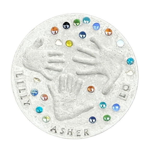 Creative Garden Stepping Stone Set Gypsum Handprint Art Supplies For Desktop Shelf Display Garden Decoration
